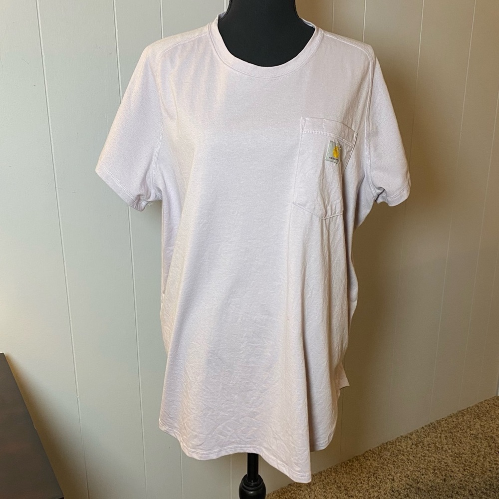 WOMEN'S CARHARTT FORCE® RELAXED FIT MIDWEIGHT POCKET T-SHIRT Lavender